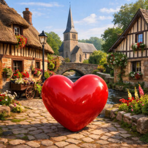 coeur dans village normand
